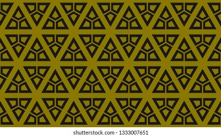 Yellow tones. Geometric design seamless pattern. Vector illustration