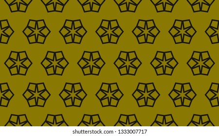 Yellow tones. Geometric design seamless pattern. Vector illustration