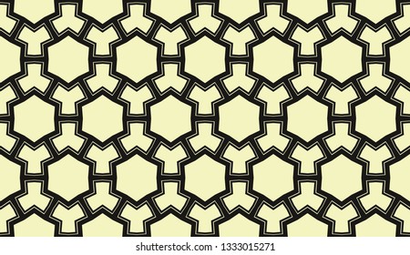 Yellow tones. Geometric design seamless pattern. Vector illustration