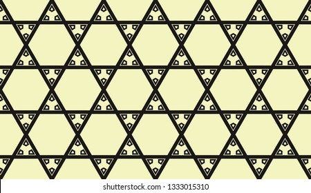 Yellow tones. Geometric design seamless pattern. Vector illustration