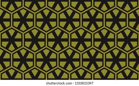 Yellow tones. Geometric design seamless pattern. Vector illustration