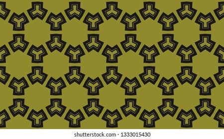 Yellow tones. Geometric design seamless pattern. Vector illustration