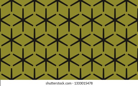 Yellow tones. Geometric design seamless pattern. Vector illustration