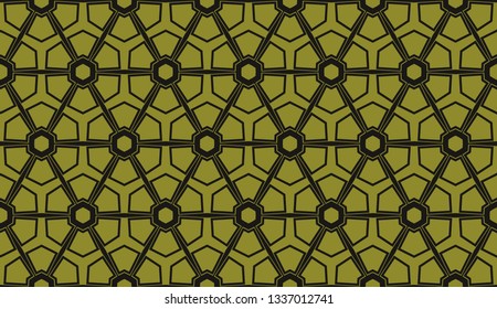 Yellow tones. Geometric design seamless pattern. Vector illustration