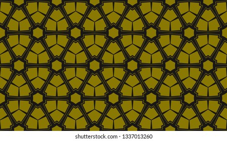 Yellow tones. Geometric design seamless pattern. Vector illustration