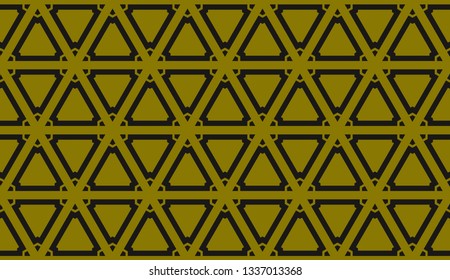 Yellow tones. Geometric design seamless pattern. Vector illustration