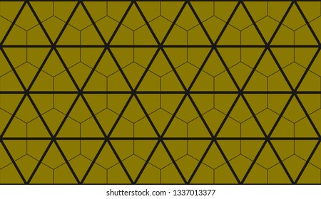 Yellow tones. Geometric design seamless pattern. Vector illustration