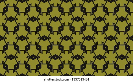 Yellow tones. Geometric design seamless pattern. Vector illustration