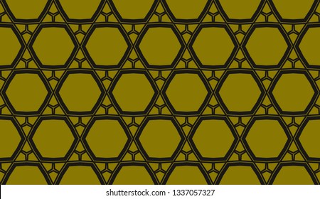 Yellow tones. Geometric design seamless pattern. Vector illustration