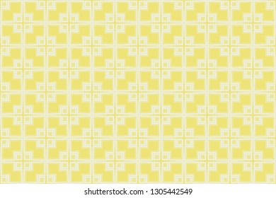 Yellow tones. For the interior design, printing, textile industry. Geometric pattern as seamless vector illustration