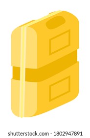 Caja de herramientas amarilla de estilo plano. Icono del vector de caja de herramientas de construcción aislado en fondo blanco. Herramientas de construcción para reparación. Signo del kit de herramientas. Caso de almacenamiento de un aparato eléctrico como destornillador