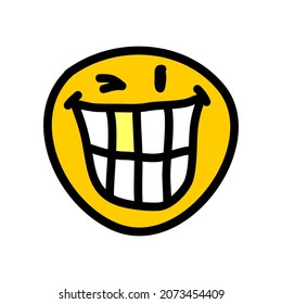 Yellow Tooth Smile Streetwear and Edgy Logos, in Black and Yellow New Style, Commercial Use