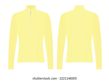 Yellow top sweatshirt. vector illustration 