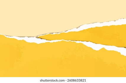 Yellow Torn paper Realistic background