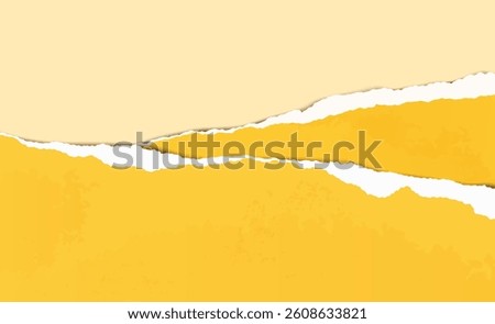 Yellow Torn paper Realistic background