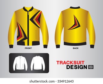 yellow tracksuit design vector illustration