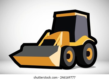 Yellow Tractor Icon