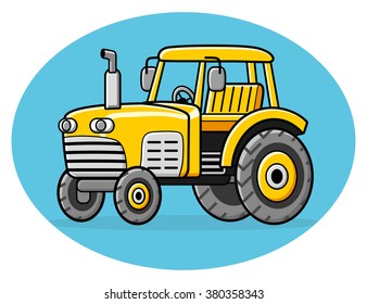 Yellow tractor icon.