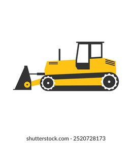 Yellow tractor illustration design vector