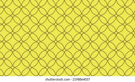 Yellow Traditional Japanese Pattern Background (Star Cloisonne)