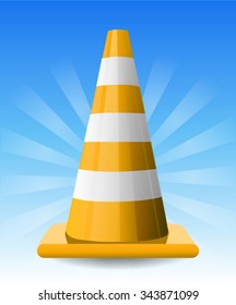 Yellow Traffic Cone 