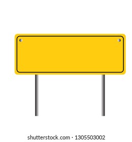 Yellow traffic signs