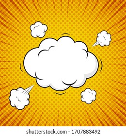 yellow transparent background with boom comic book explosion vector design pattern. speech bubbles. price tag. pop art. text box