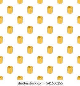 Yellow trash pattern. Cartoon illustration of yellow trash vector pattern for web