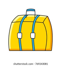 Yellow travel suitcase