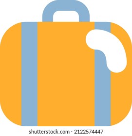 Yellow travel suitcase, illustration, vector on a white background.