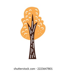 yellow tree autumn season icon