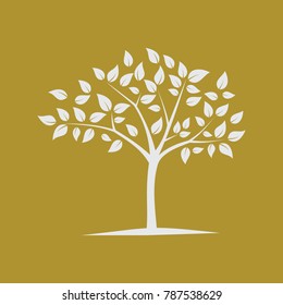 Yellow Tree Design Illustration