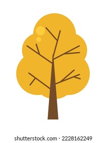 yellow tree icon on white background