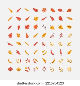 Ilustración plana de hoja de árbol amarillo. Otoño, otoño