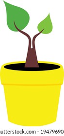 Yellow tree in white background. Retro flower background. Nice flower background. Free vector stock. Seamless texture flower.