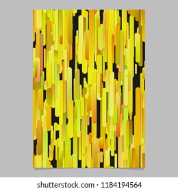 Yellow trendy abstract gradient vertical rounded stripe pattern brochure background - vector page template design