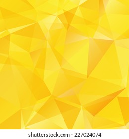 Yellow Triangle Abstract Background. Vector Pattern of Colored Geometric Shapes