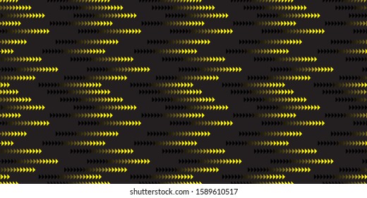 yellow triangle abstract  from left to right pattern seamless black background
