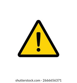 Un triángulo amarillo con un signo de exclamación negro en su interior, un símbolo común de advertencia o precaución.