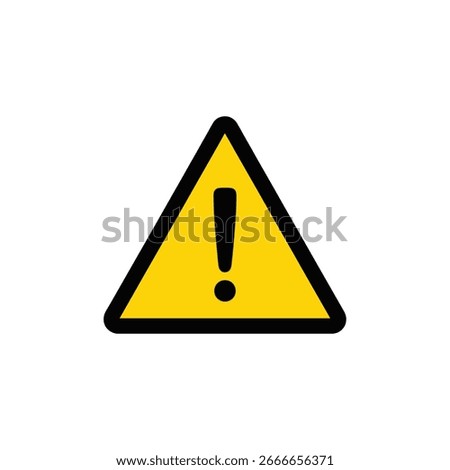 A yellow triangle with a black exclamation point inside, a common warning or caution symbol.