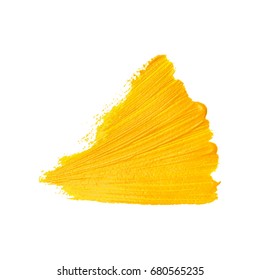 Yellow triangle brush strokes background. Vector Element for different design