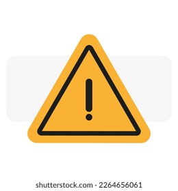 signo de exclamación del triángulo amarillo. Ilustración vectorial.