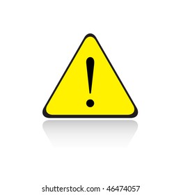yellow triangle with exclamation sign