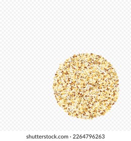 Yellow Triangle Modern Transparent Background. Transparent Shine Banner. Golden Particle Abstract Illustration. Foil Isolated Wallpaper.