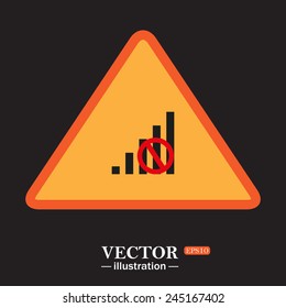 Yellow triangle on a black background