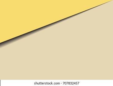 Yellow triangle paper at conner and cream background 