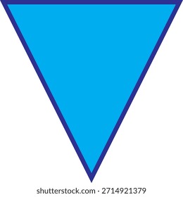 Yellow Triangle with Red Apex