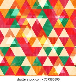 Yellow triangle seamless pattern