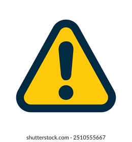 Icono de advertencia de triángulo amarillo. símbolo de alerta de atención