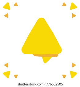 Yellow triangle web banner. Design vector illustration